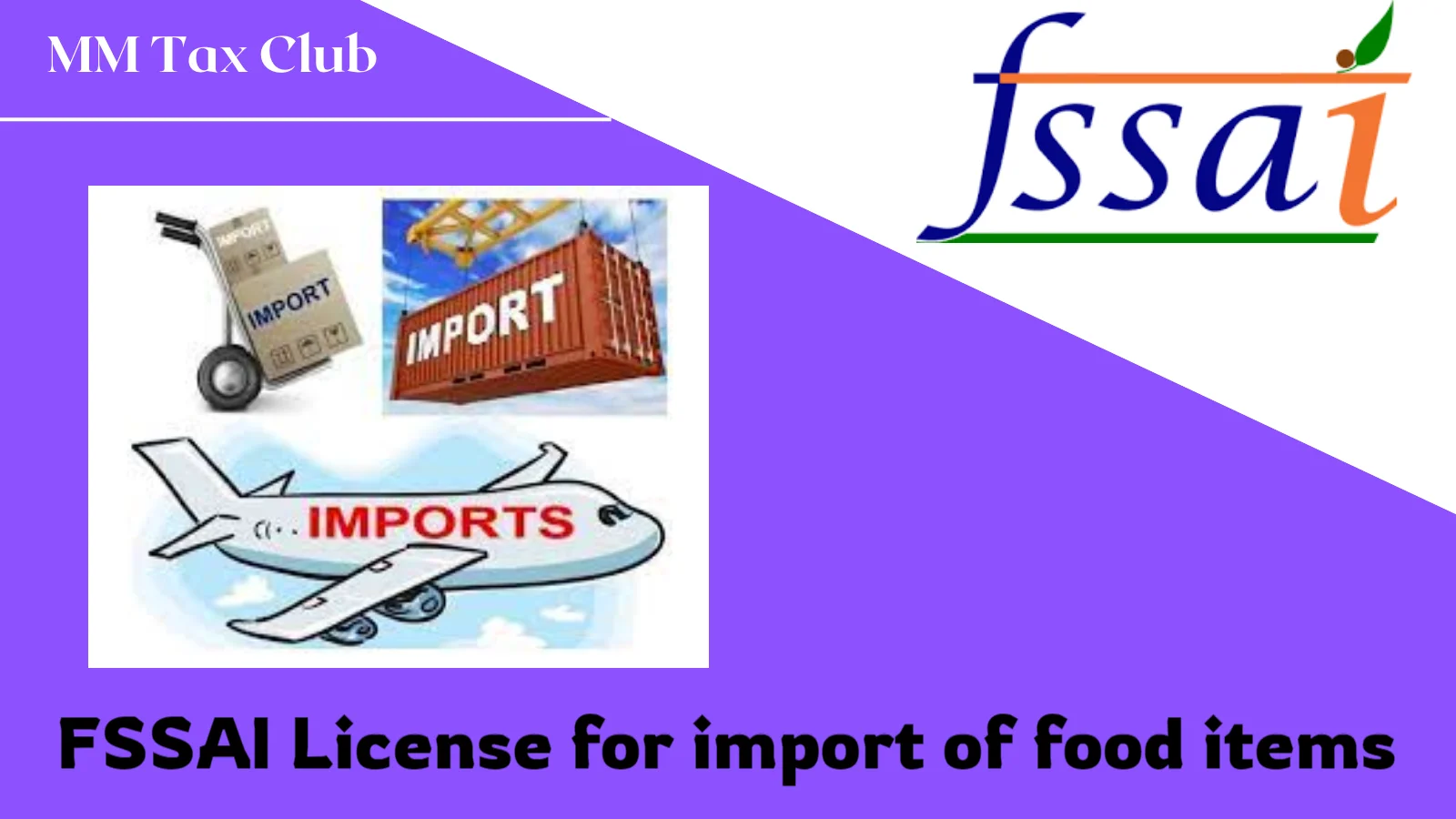 FSSAI License for import of food items,